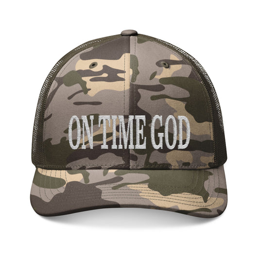 On Time God Camouflage Trucker Hat