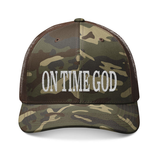 On Time God Camouflage Trucker Hat